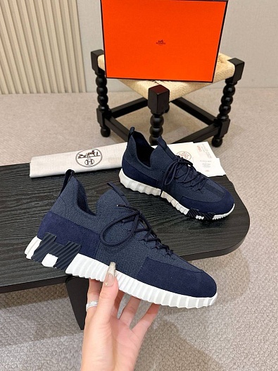 Текстильные кроссовки Hermes lift slip-on   