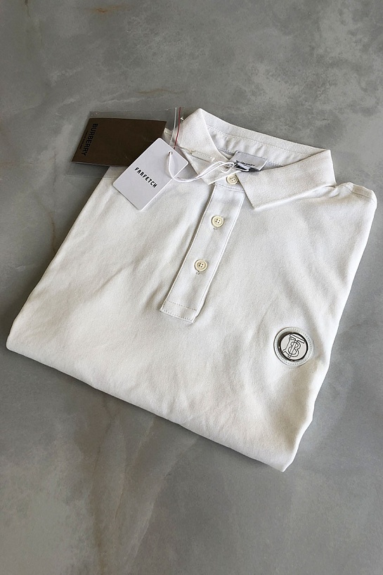 Мужское поло Burberry TB - White