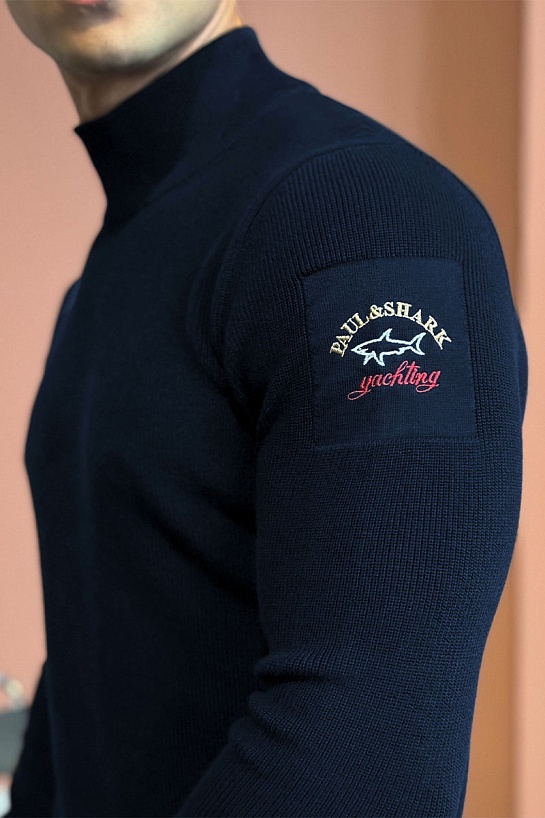 Мужской тёмно-синий свитер Paul & Shark