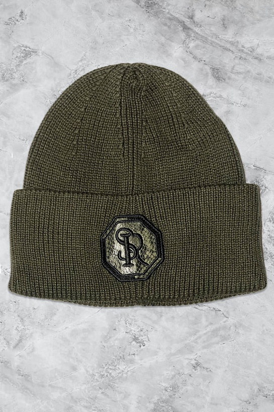 Шапка Stefano Ricci logo-embroidered - Khaki