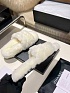 Женские меховые шлёпанцы Chanel Oran premium - White