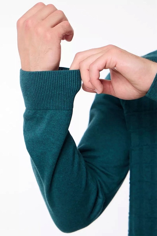 Мужской джемпер Tommy Hilfiger logo-embroidered - Green