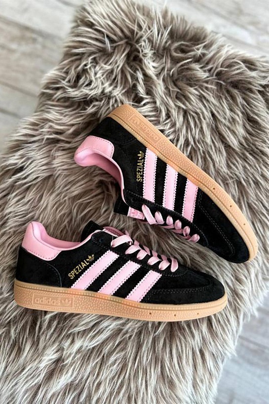 Женские кроссовки Adidas Spezial - Black / Pink