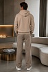 Бежевое оверсайз худи Balenciaga Pixel Logo