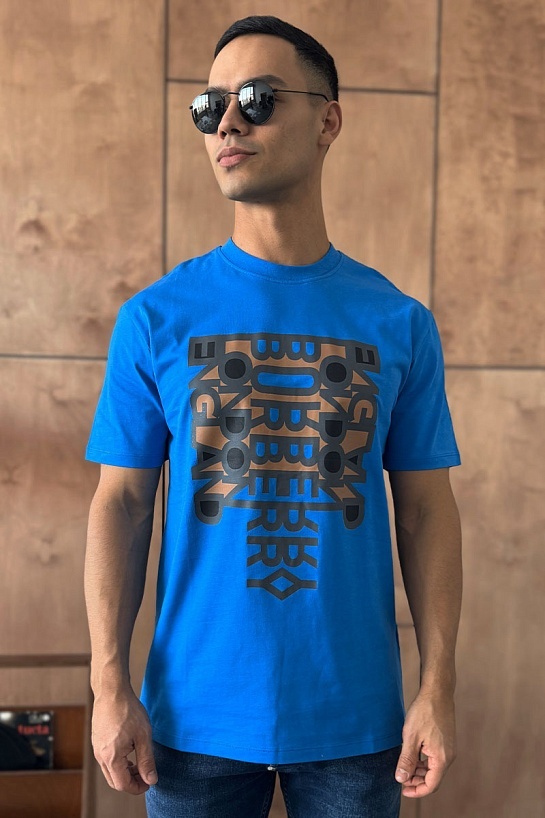 Синяя футболка Burberry London England