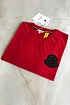 Брендовая мужская футболка Moncler красного цвета
